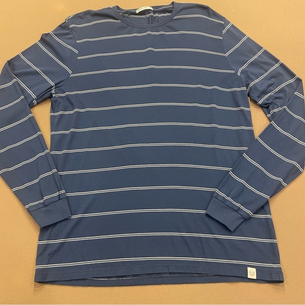 Marine Layer Men’s Long Sleeve Cotton/Modal Striped Tee Size L/XL